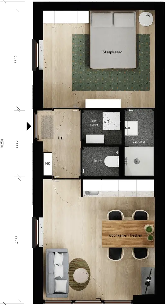 Plattegrond Wonen in Ammerstol